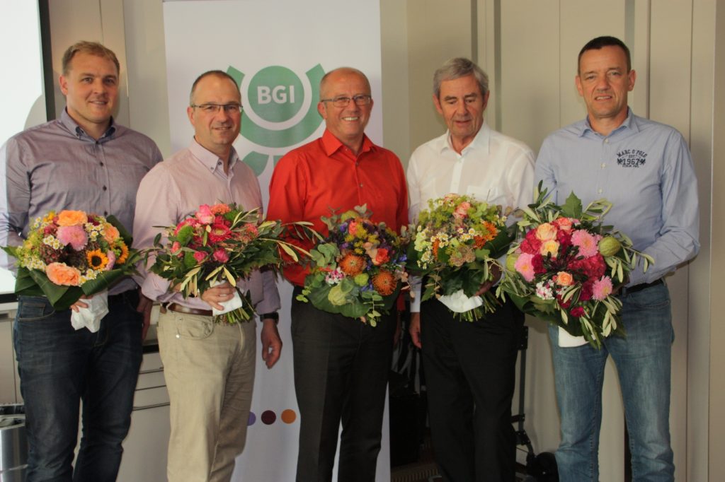 Der neue BGI-Vorstand (v.l.n.r.): Christian Willeke, Lutz Danners, Norbert Engler, Jan Roelofs, Peter Weber.